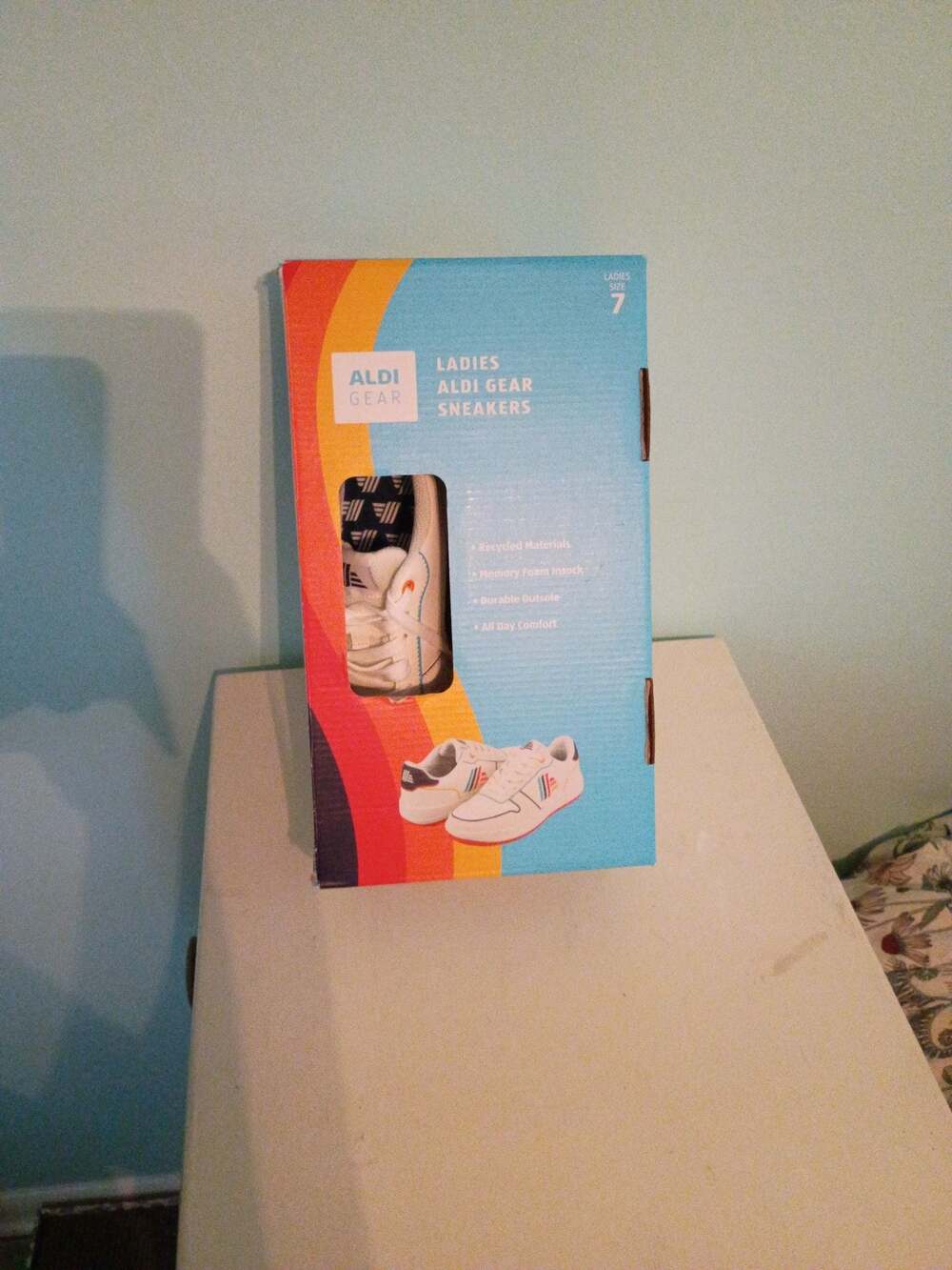Aldi Gear Women's White Lace-Up Sneakers Size 7